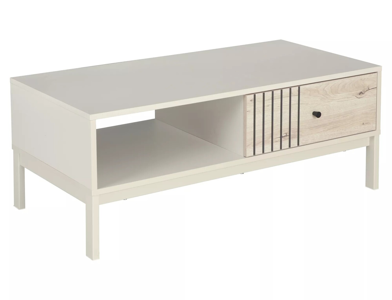 Konferenční stolek Frost 100 cm krémový/alpský dub
