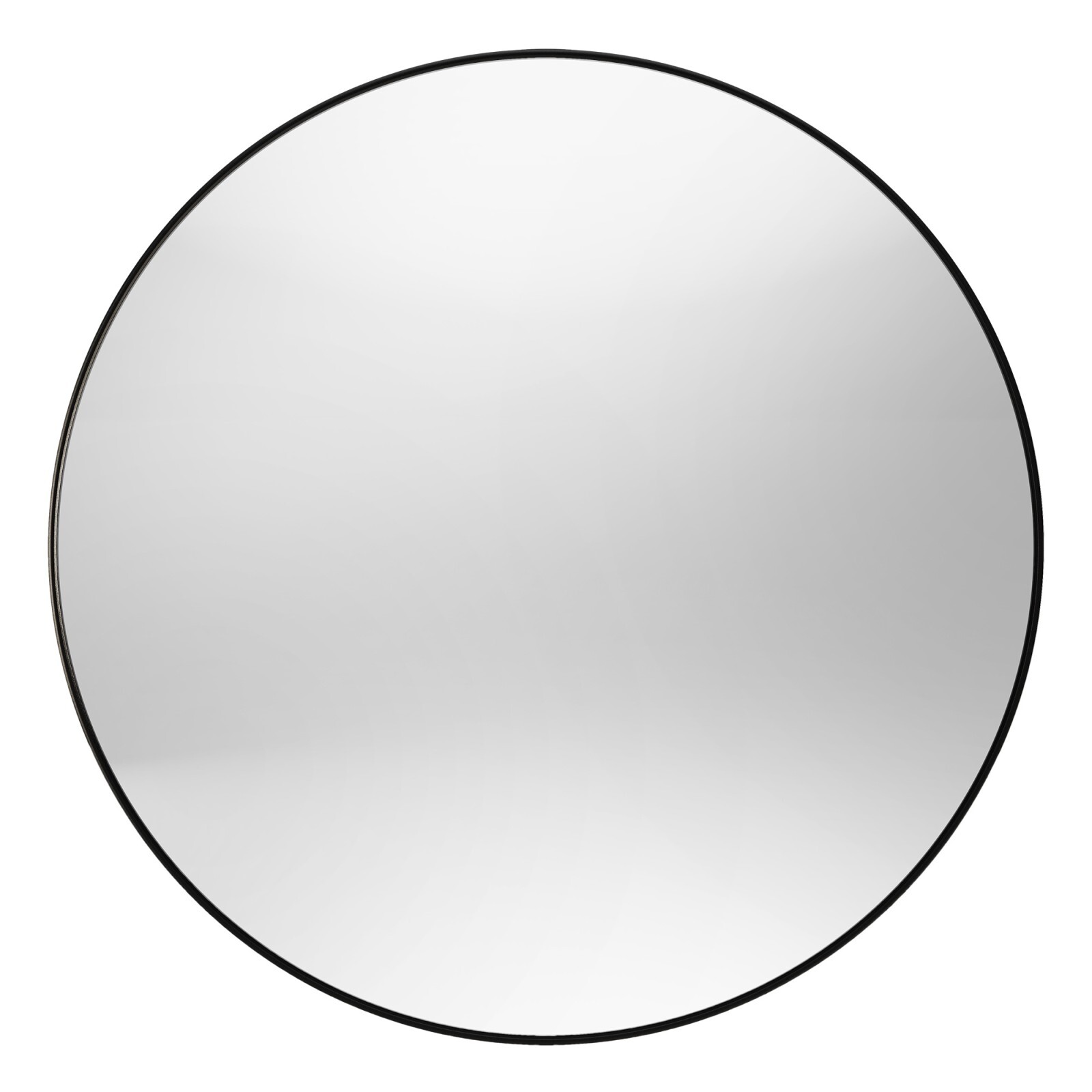 Kulaté nástěnné zrcadlo Mira 100 cm černé