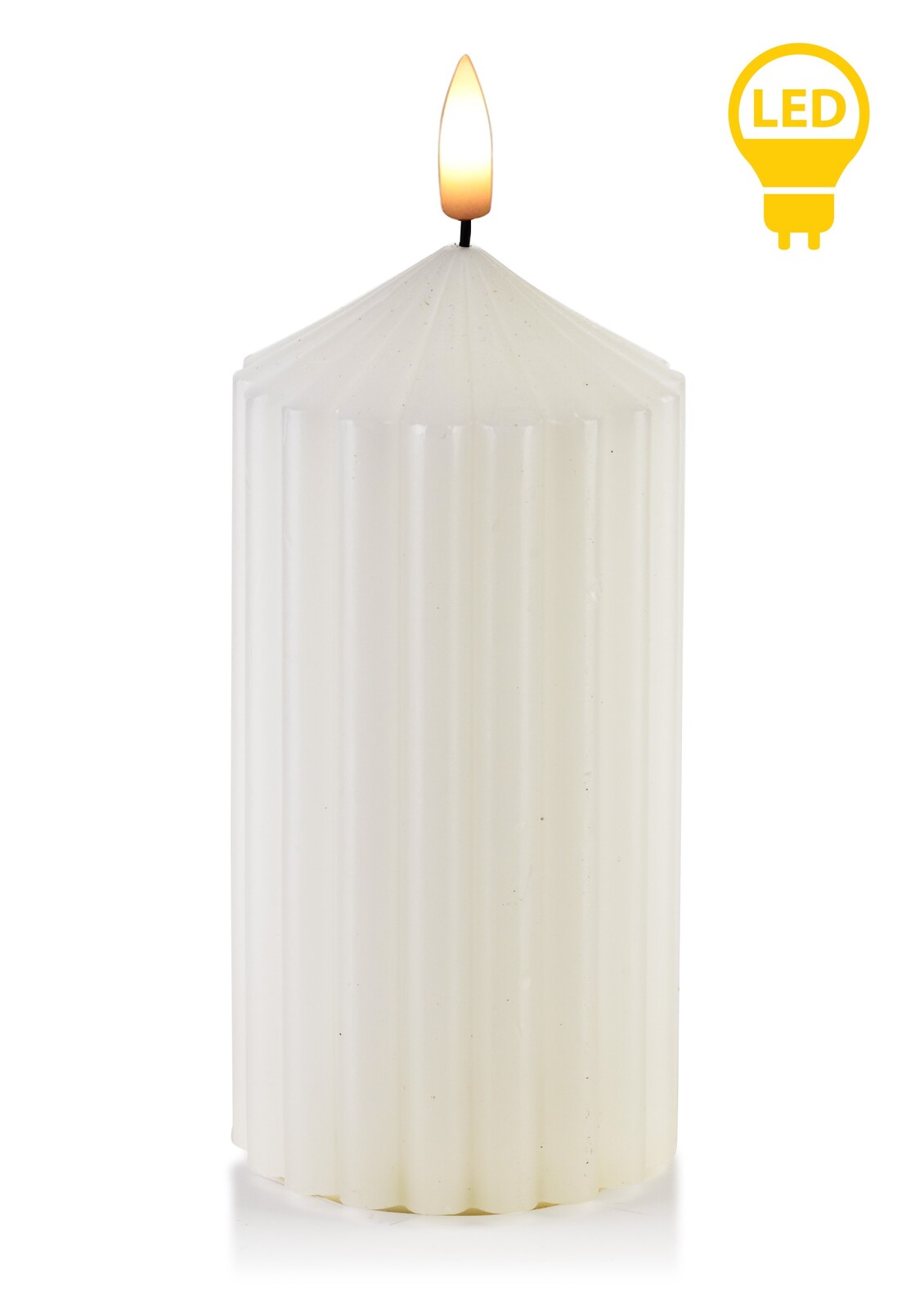 LED svíčka Idalia 7x19 cm bílá