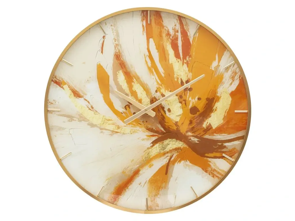 Nástěnné hodiny Glass Toply 60 cm vícebarevné/zlaté
