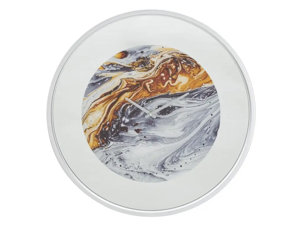 Nástěnné hodiny Mirror 60 cm šedé/vícebarevné