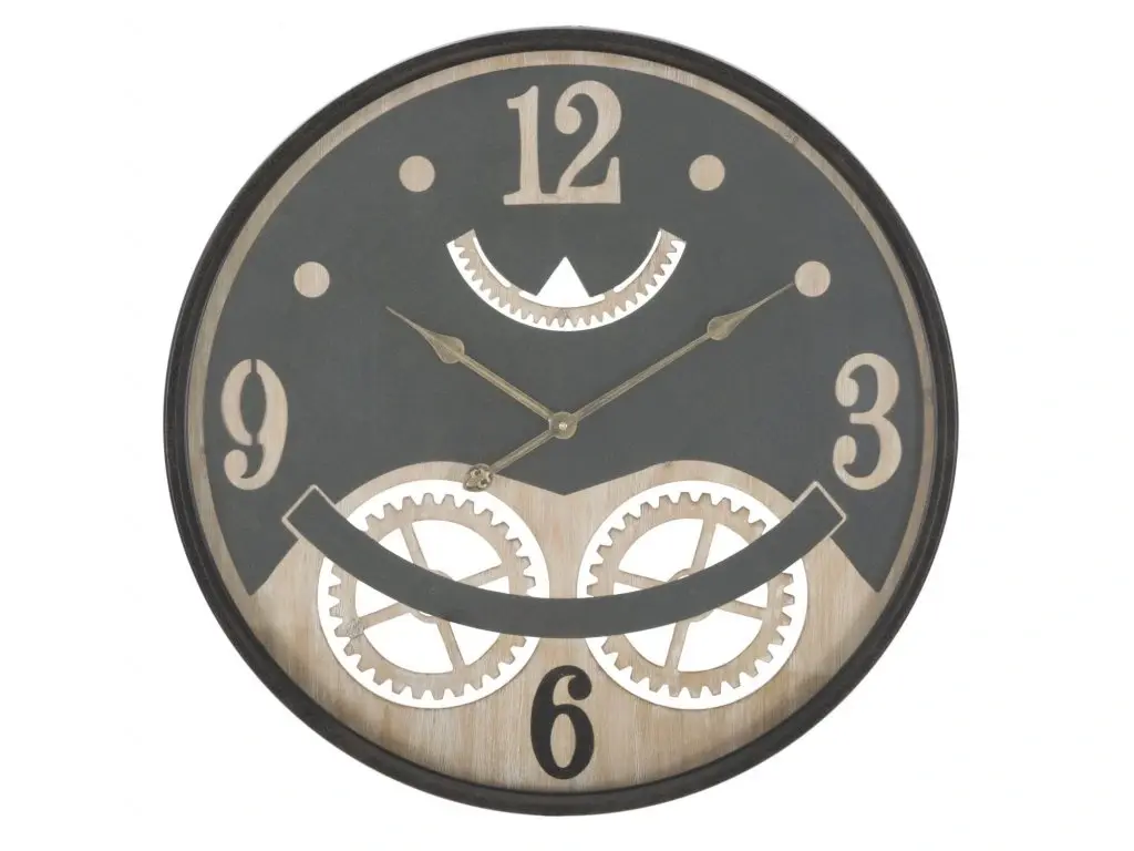 Nástěnné hodiny Wallas 67 cm černé/hnědé