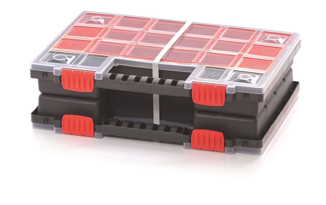 Organizér ZERGOB DUO 34,4 x 24,9 x 10 cm černo-červený