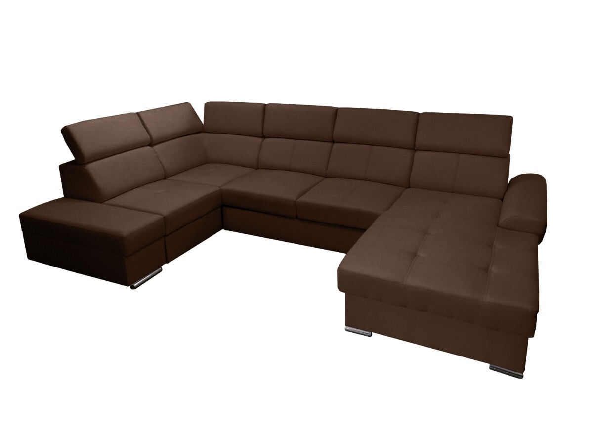 Rohová rozkladacia pohovka s leňoškou Colt II hnedá