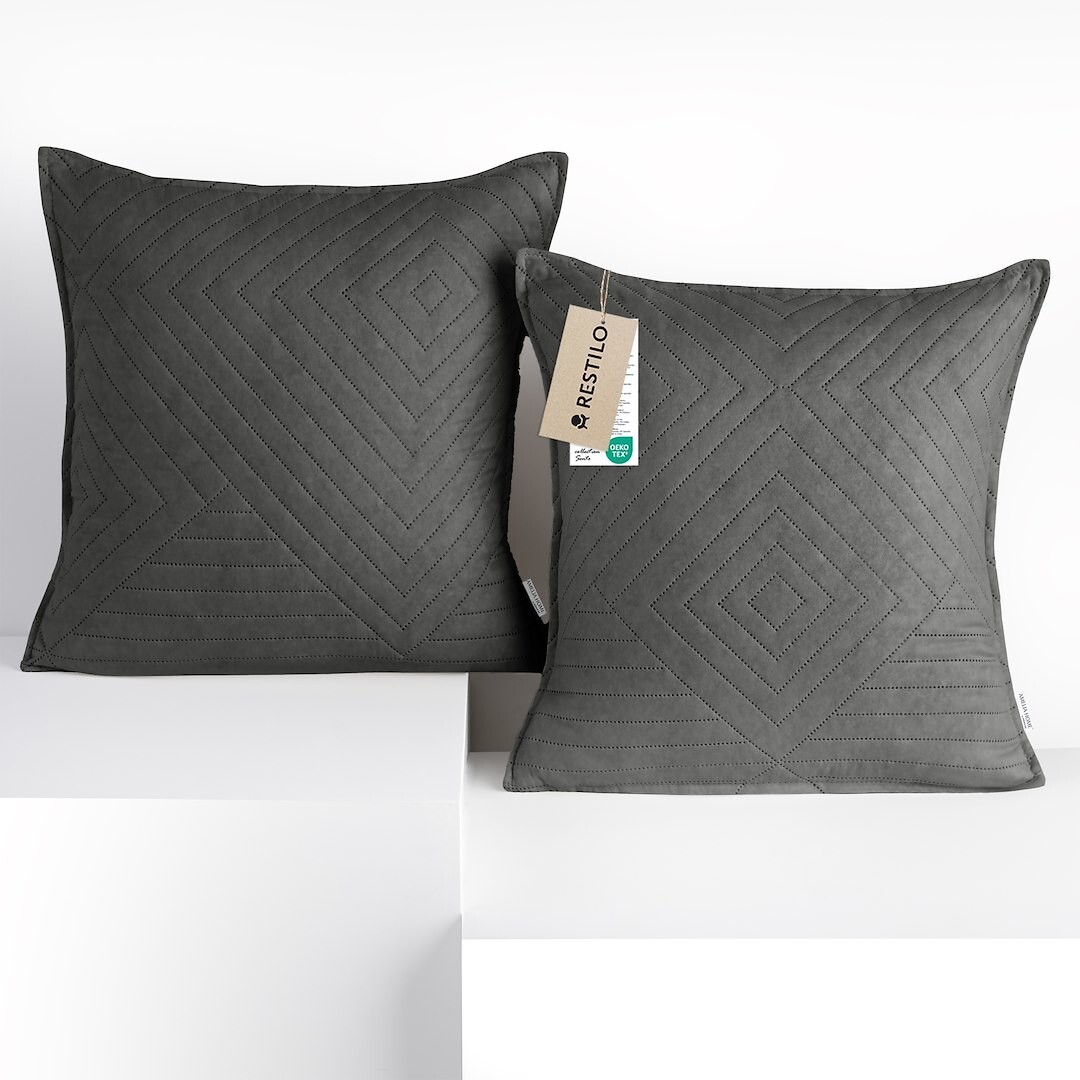 Sada 2 ks povlaků na polštáře RESTILO šedá