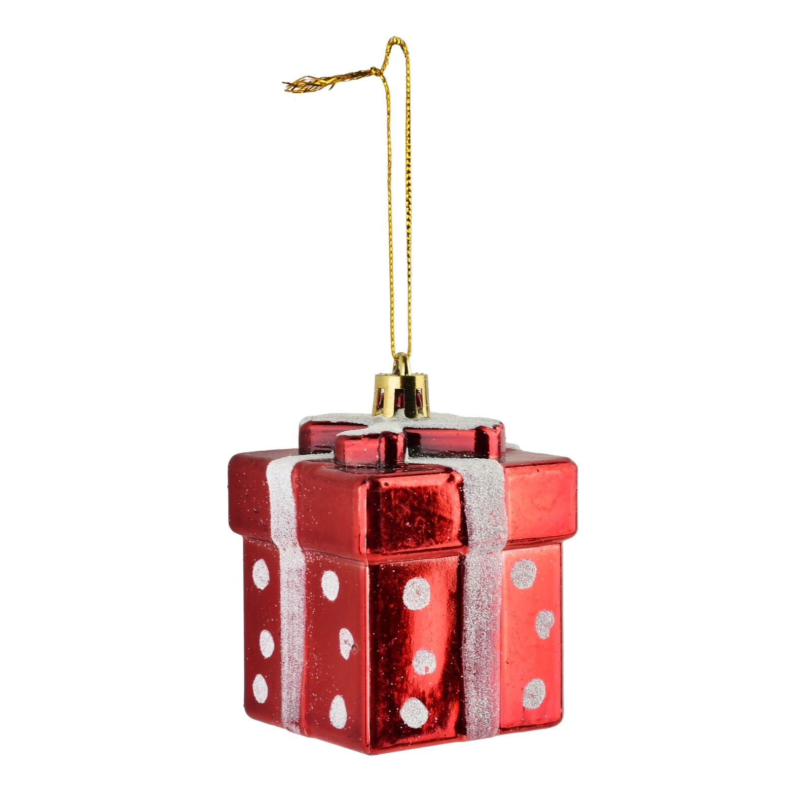 Sada 3 ks vánočních ozdob Brock 5x5 cm červená