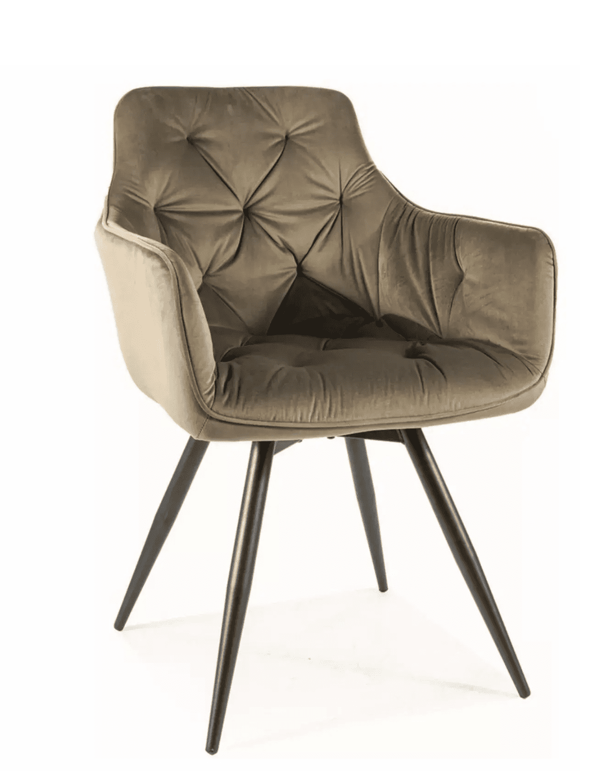 Sametové jídelní křeslo Mango olivové