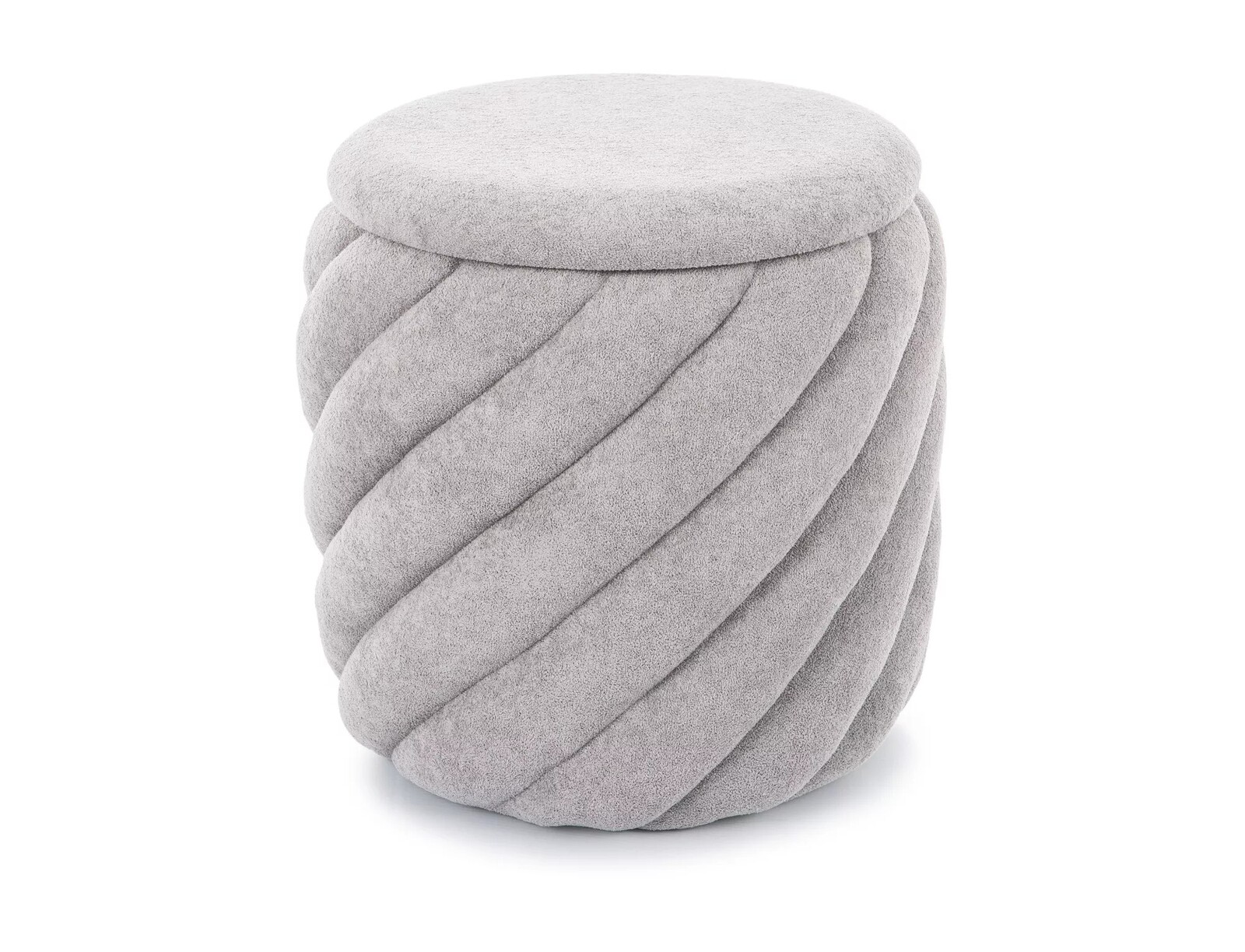 Taburet Pelaro s úložným prostorem světle šedý