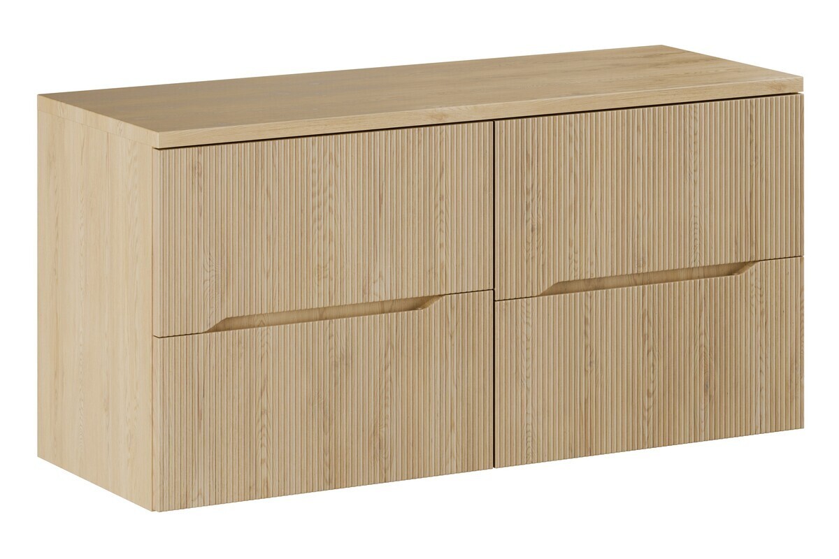 Závěsná skříňka pod umyvadlo Nordic s deskou 120 cm dub cremona
