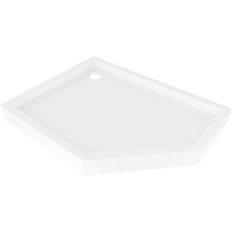 MEXEN - Flow+ päťboká sprchová vanička ľavá 100 x 80, biela lesk 46P108010LH