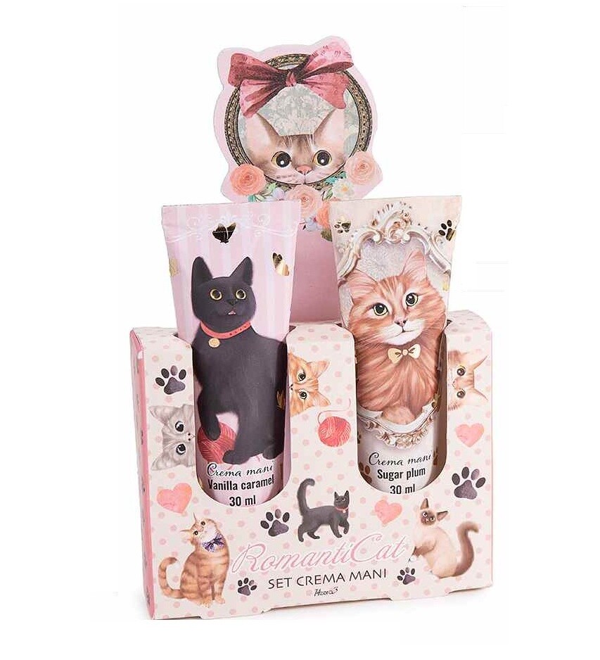 Darčeková sada na ruky s mačkami - 2 varianty Farba: srdíčka