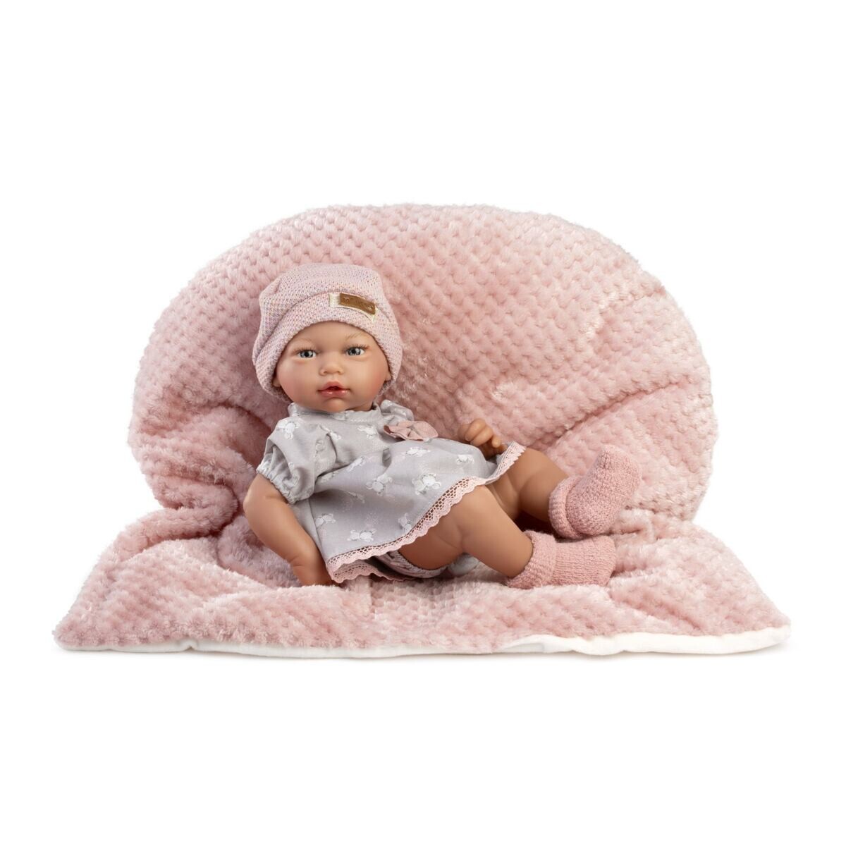 Guca 853 New BORN HOLČIČKA - realistická bábika bábätko s celovinylovým telom - 38 cm