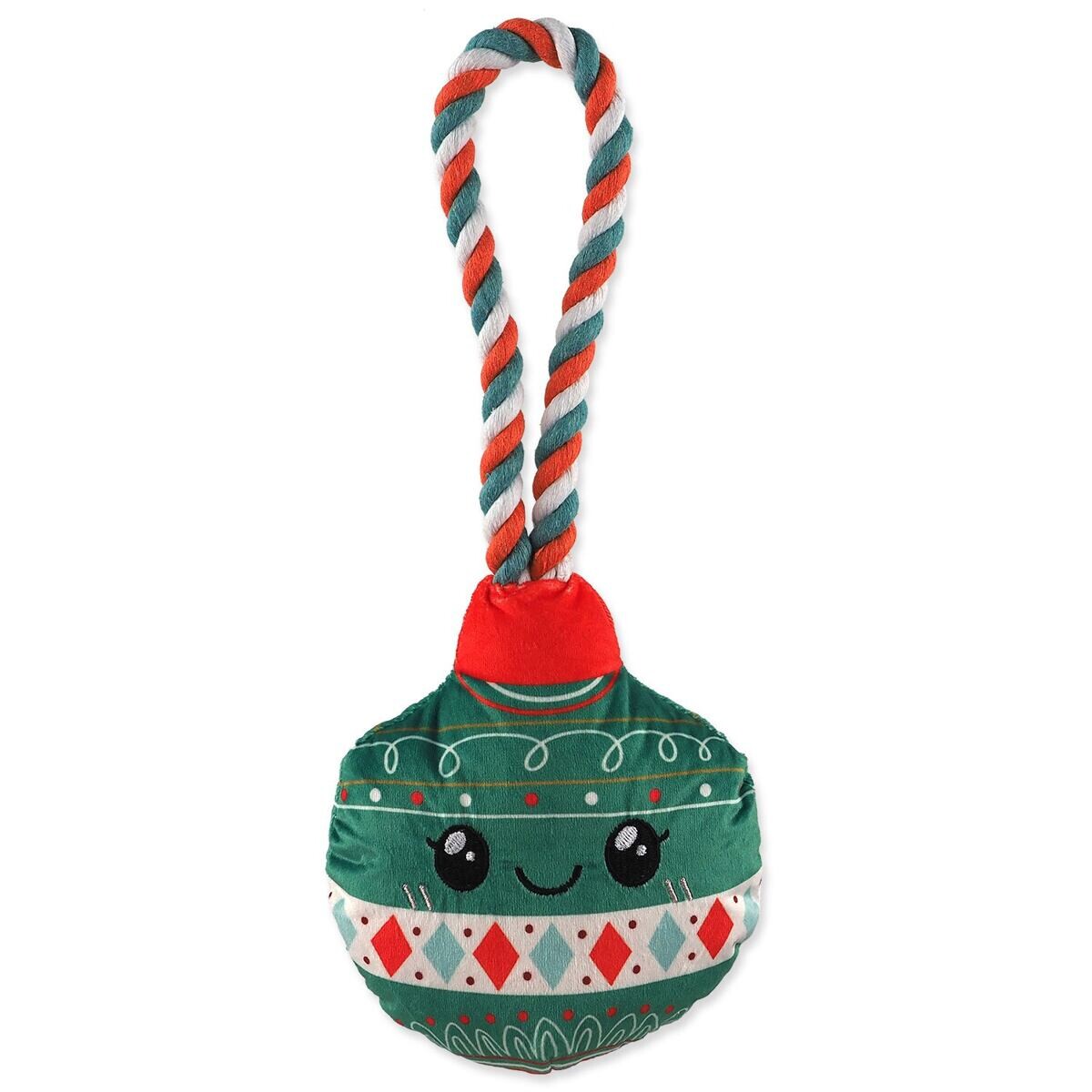 Hračka Dog Fantasy Winter Tale ozdoba vánoční pískací, zelená 30cm