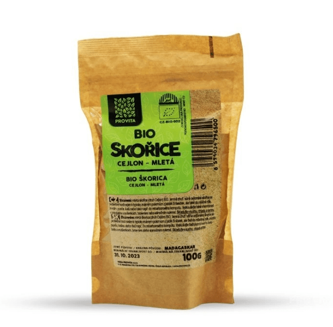 VEGA PROVITA s.r.o. KORENIE Skorica cejlónska mletá BIO 100g 100g