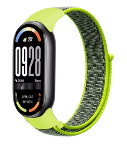 eses Nylonový remienok pre Xiaomi Smart Band 8, 9 a 10 - Žltý
