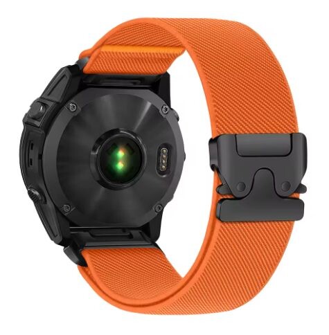 eses Nylonový elastický remienok pre Garmin - Oranžový, QuickFit 22 mm