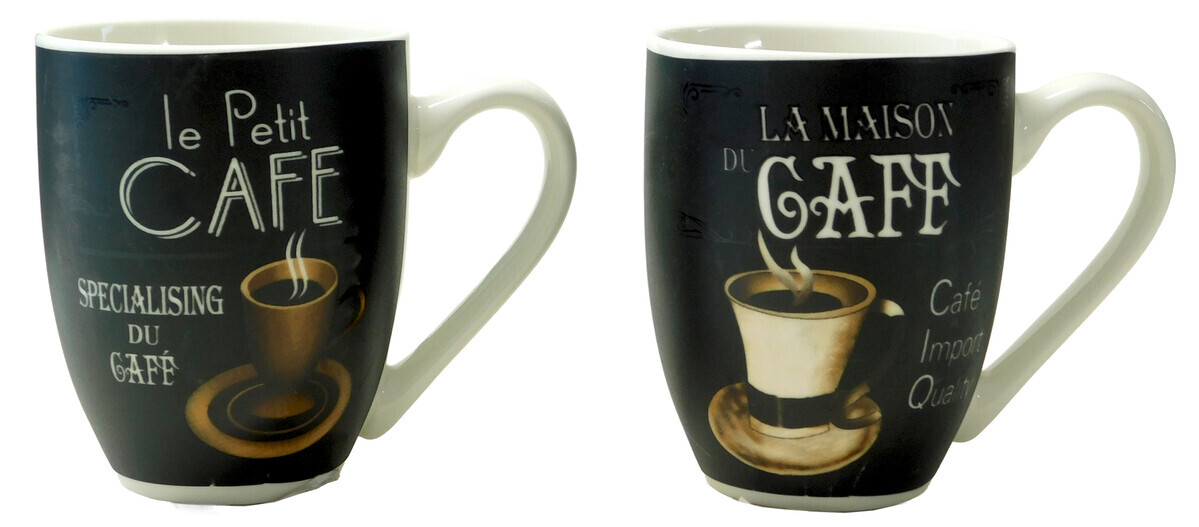 MAKRO - Hrnček keramický Cafe 300ml rôzne dekory