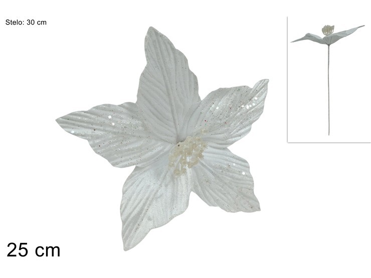 MAKRO - Kvet vianočný 25cm zápich