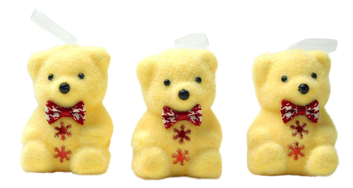 MAKRO - Medvedík dekoračný 3ks