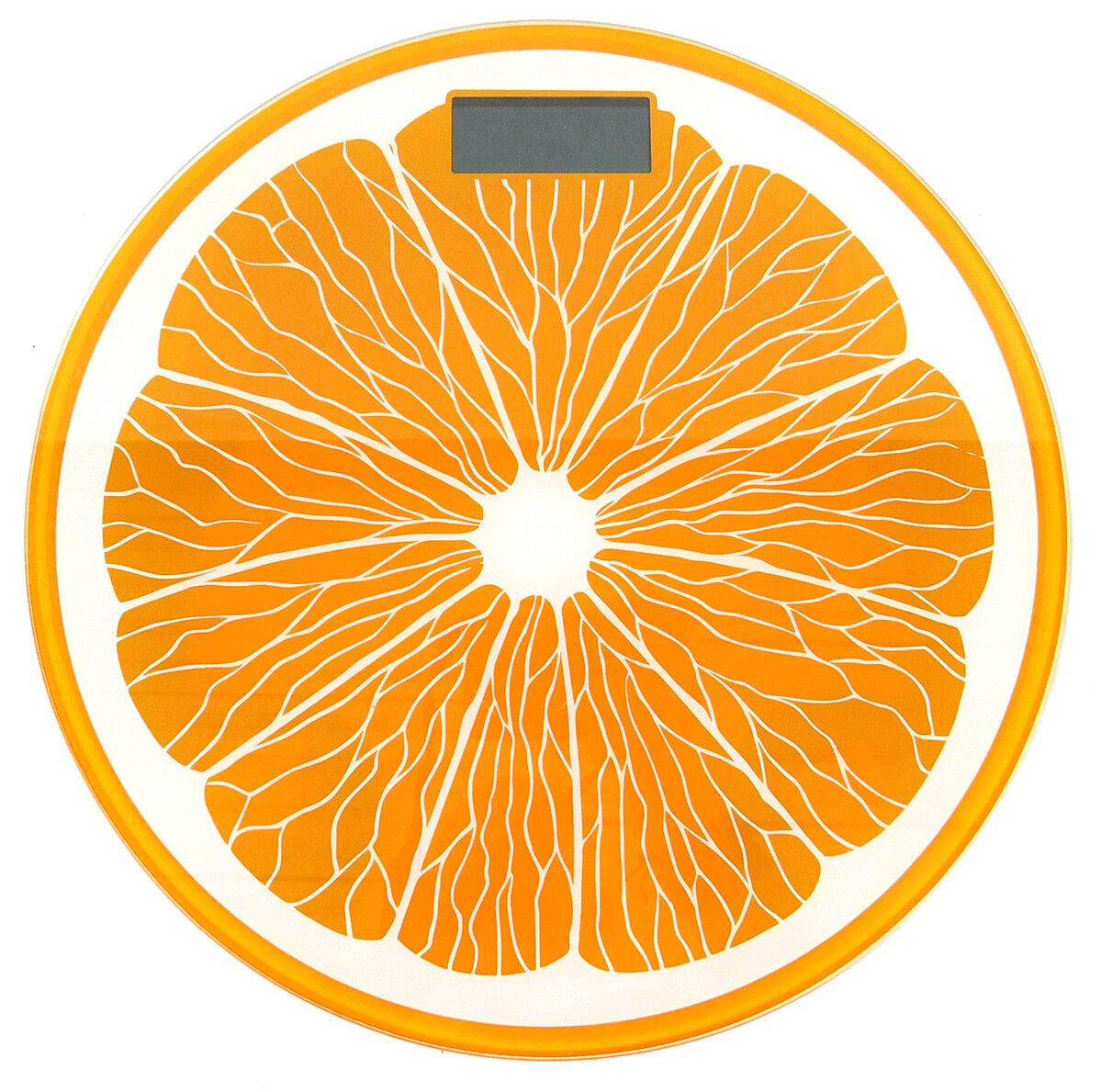 MAKRO - Váha osobná sklo do 180kg, priemer 30cm, pomaranč