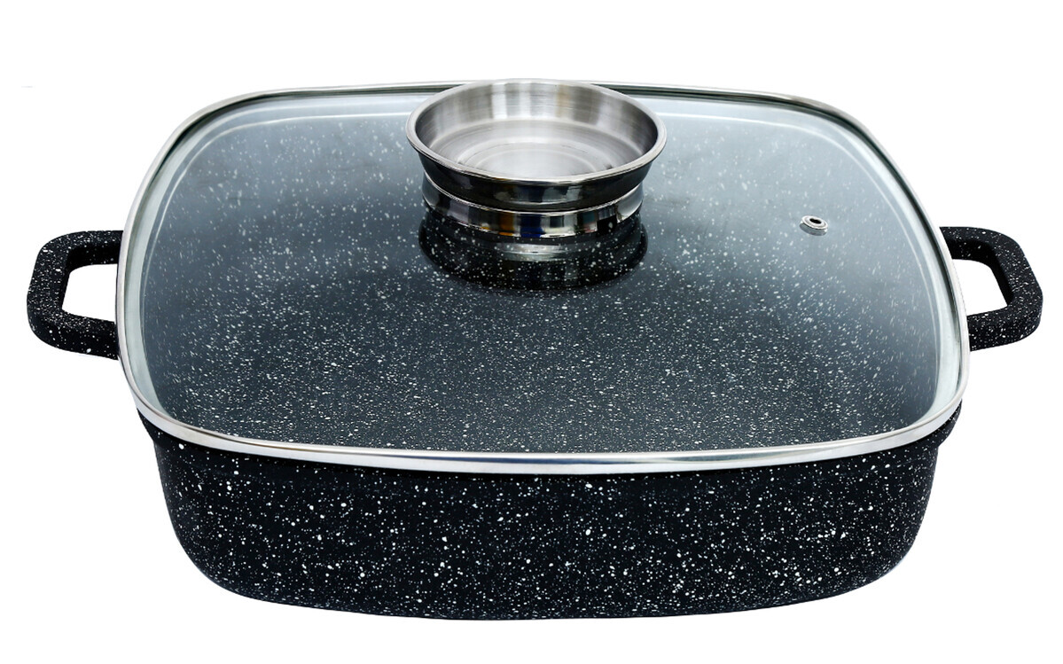 SSW - Pekáč 28x28cm so sklenenou pokrievkou CRISPY Natura