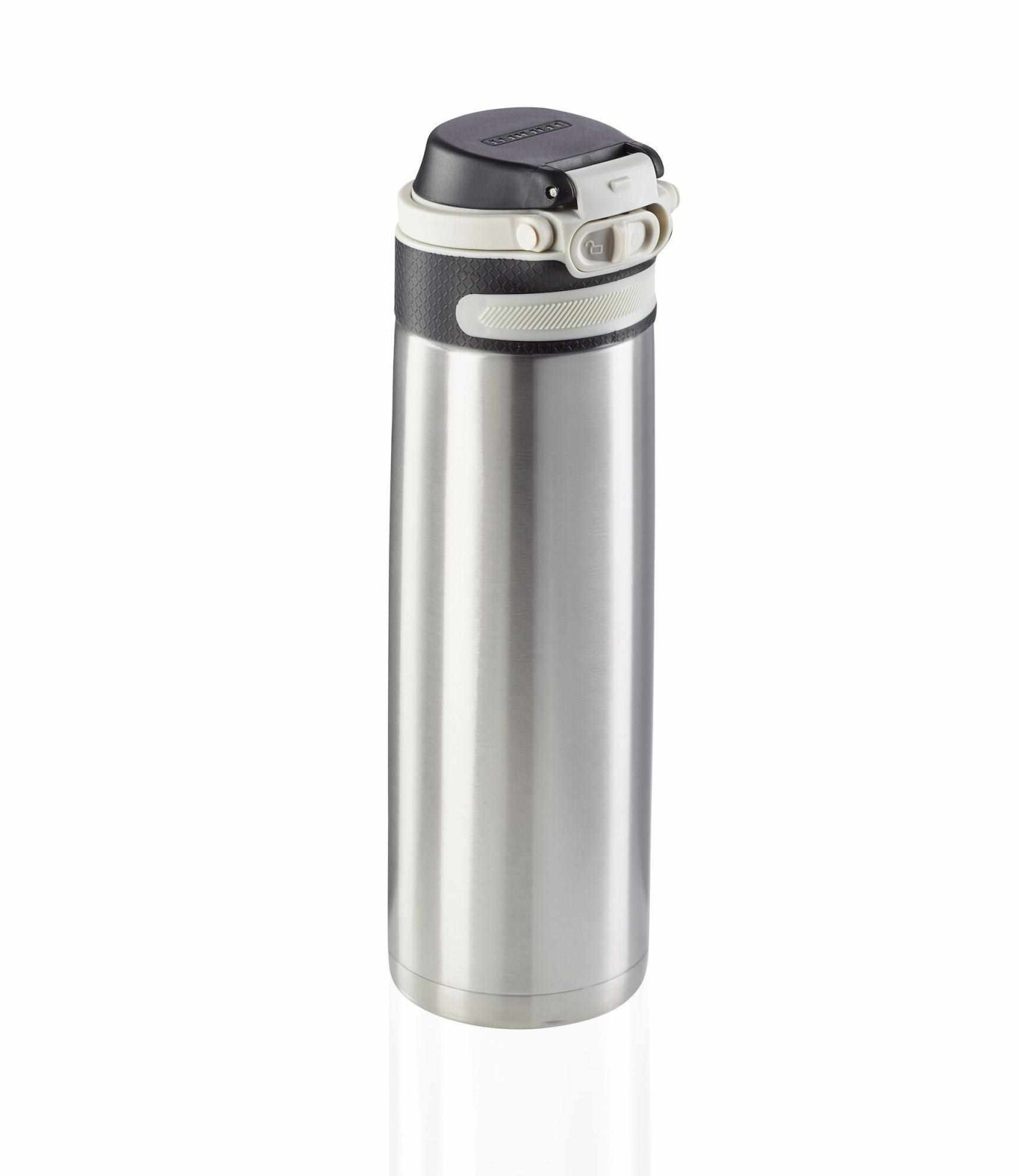 Leifheit 3272 cestovná termofľaša, 600 ml, poistka proti nečakanému otvoreniu, strieborná