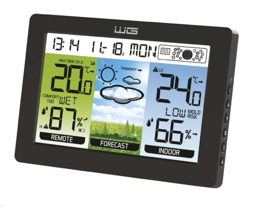 WG - Meteostanica WG4 Catbrella s vonkajším čidlom, čierna