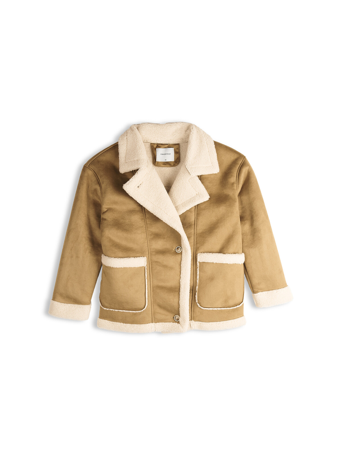 GATE Kabát z imitácie semišu s podšívkou z umelej kožušiny