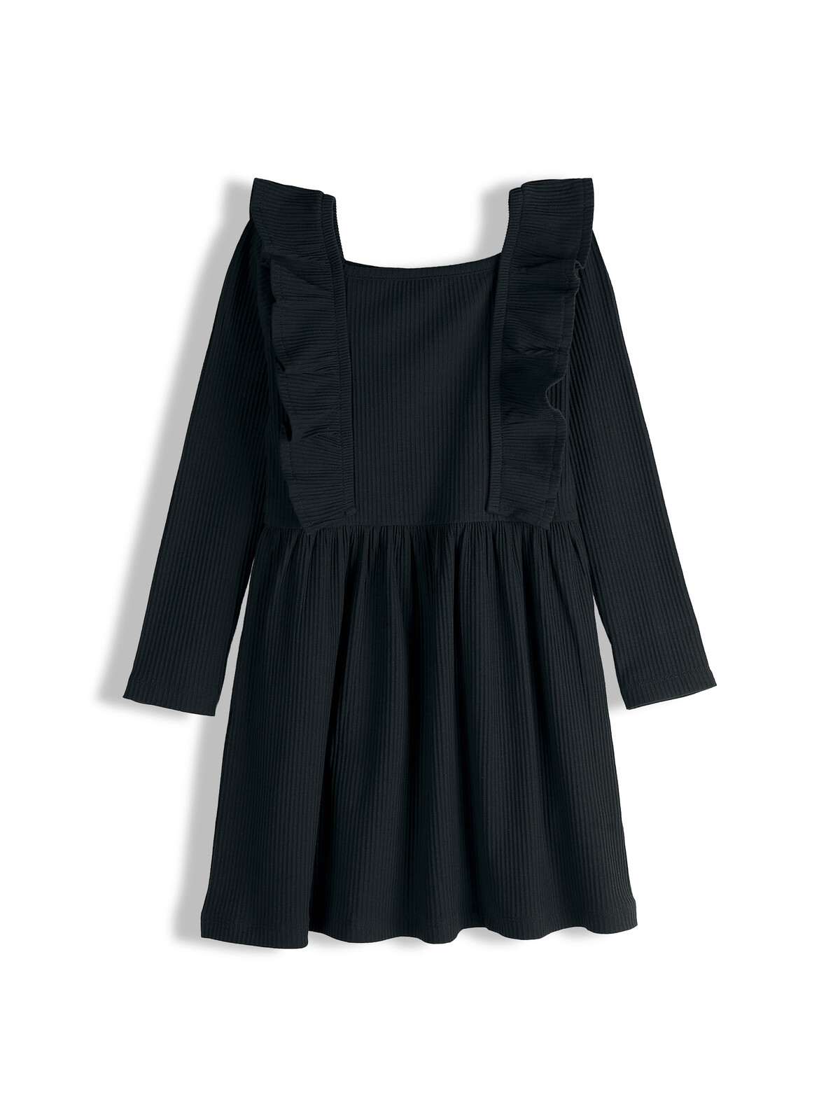 GATE Rebrované šaty s volánikmi