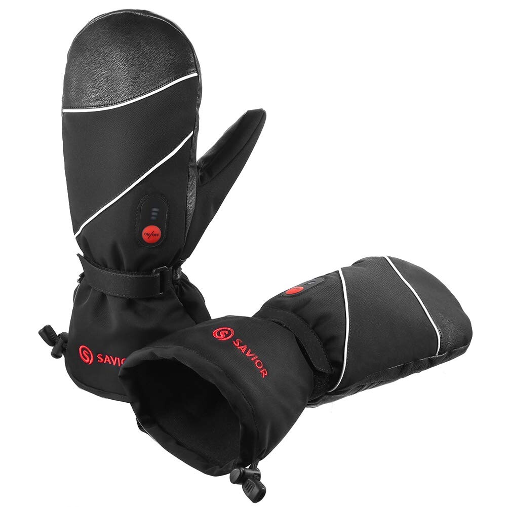 Bezdoteku Vyhrievané rukavice palčiaky Savior pánske čierne veľ. XL