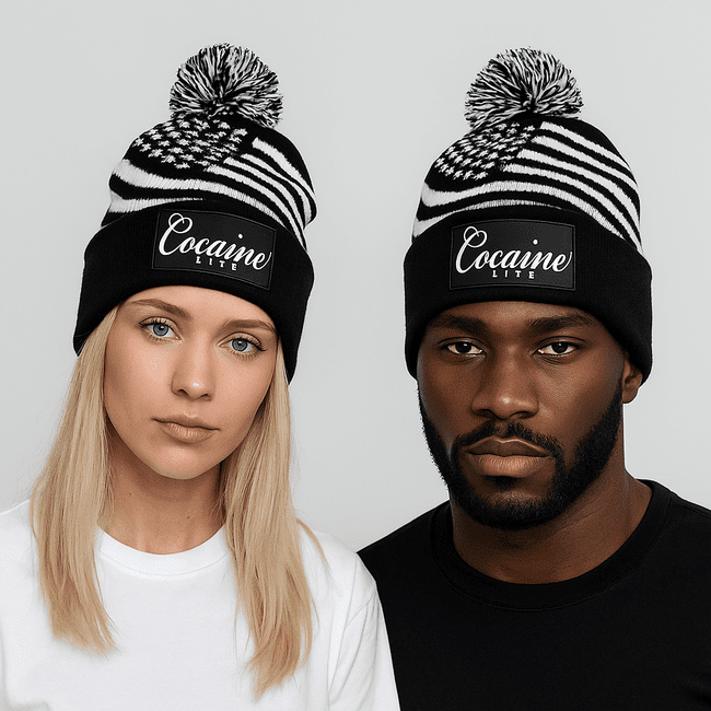 Zimná čiapka Cocaine Life Stars and Stripes winter beanie Black - UNI