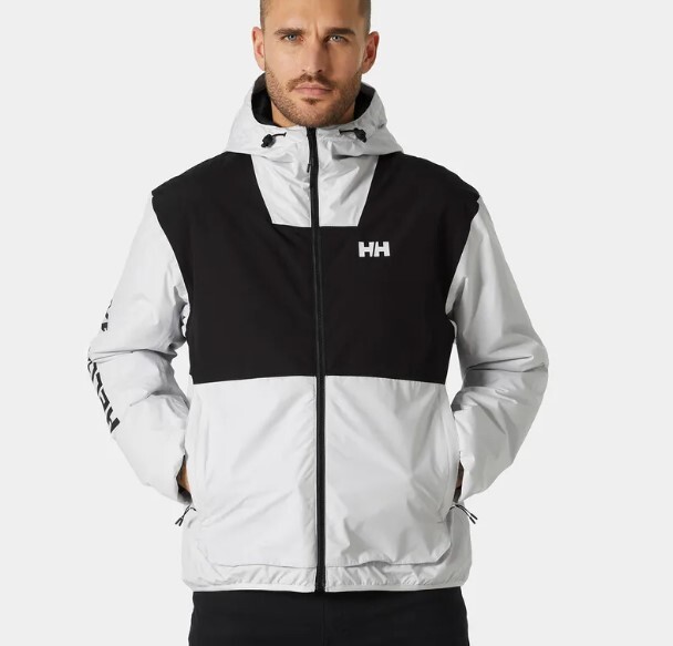 Nepremoková bunda Helly Hansen Ervik Ins Rain Jacket Nimbus Cloud - M