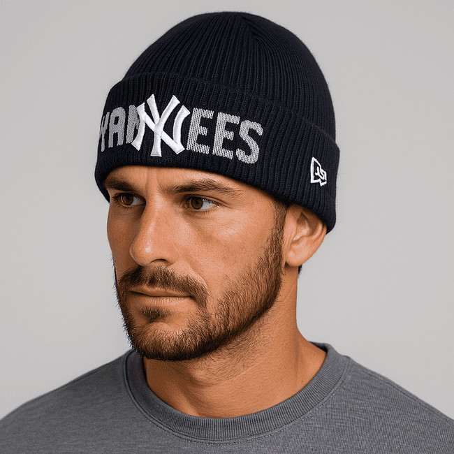 Zimná čapica New Era Knit Medium MLB Wordmark Beanie NY Yankees Navy - UNI