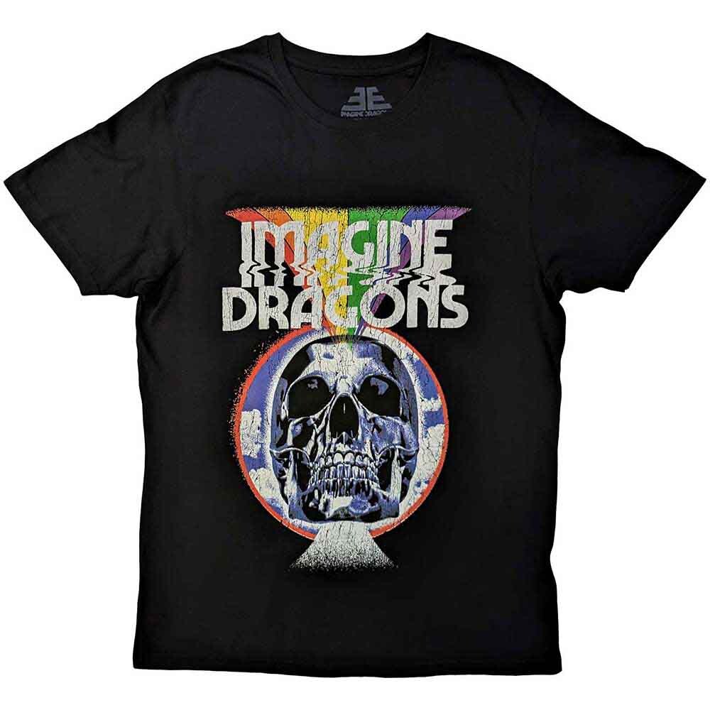 RockOff Imagine Dragons unisex tričko: SKULL - čierna Veľkosť: S