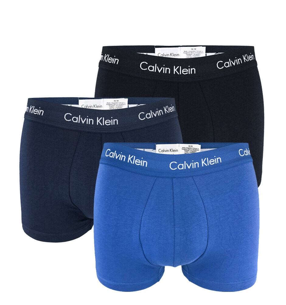 CALVIN KLEIN - boxerky 3PACK cotton stretch signature blue everyday essentials