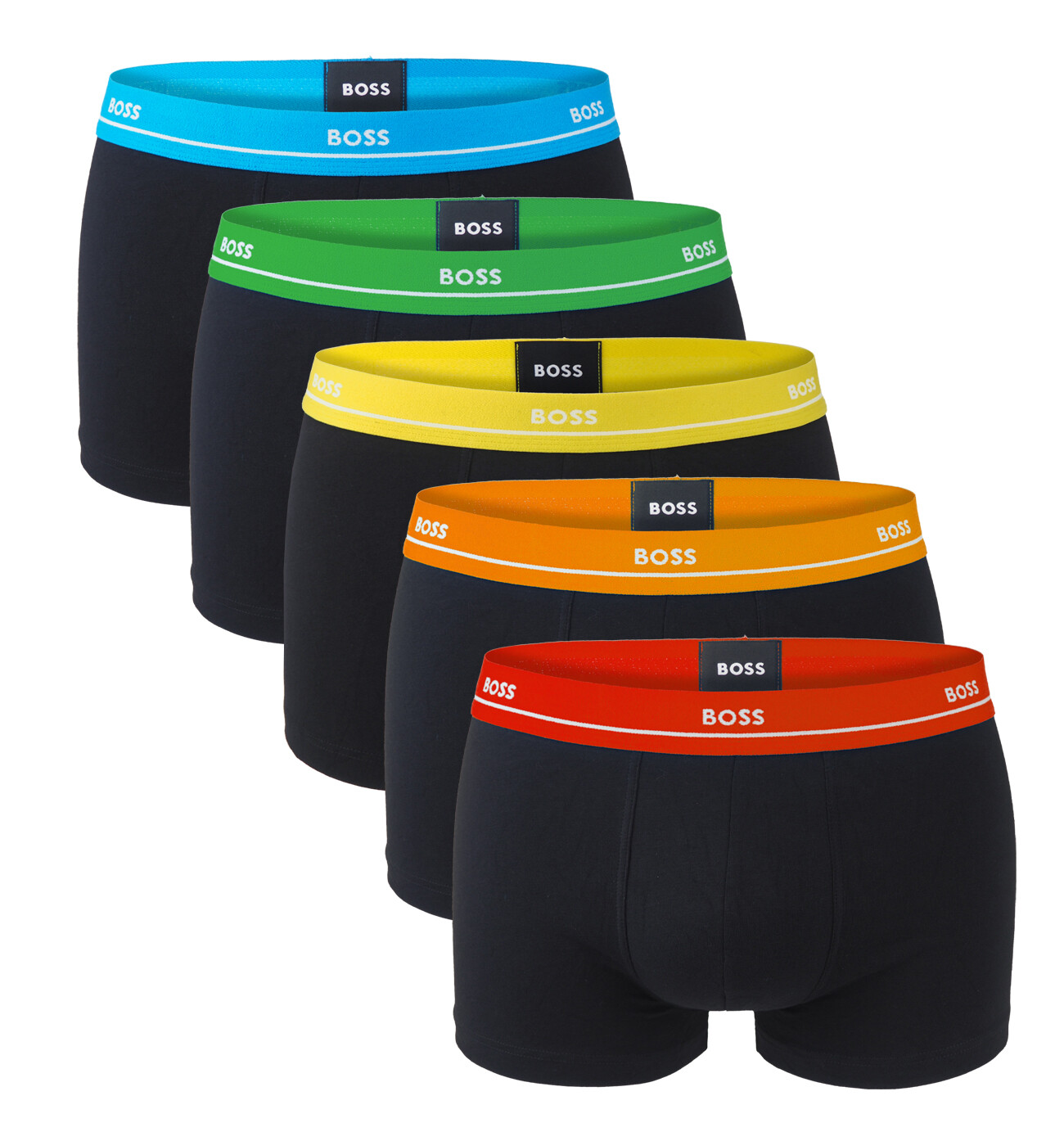 BOSS - boxerky 5PACK essential cotton stretch This is love edition