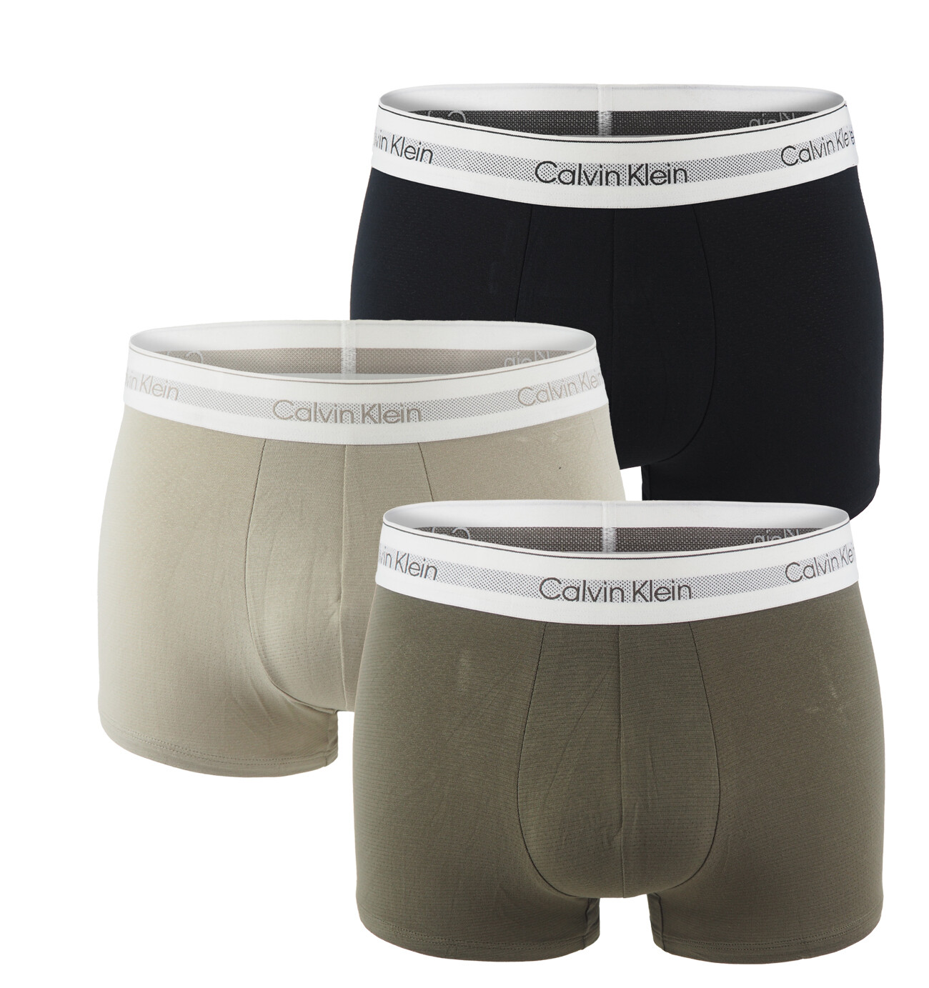 CALVIN KLEIN - boxerky 3PACK Modern Air breathable modal black / vintage color tones