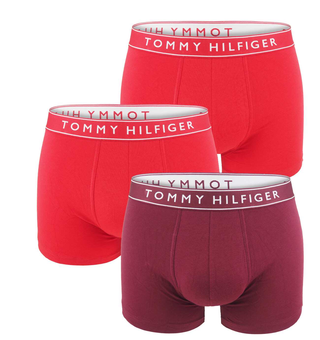 TOMMY HILFIGER - boxerky 3PACK everyday essentials primary red & deep rouge color