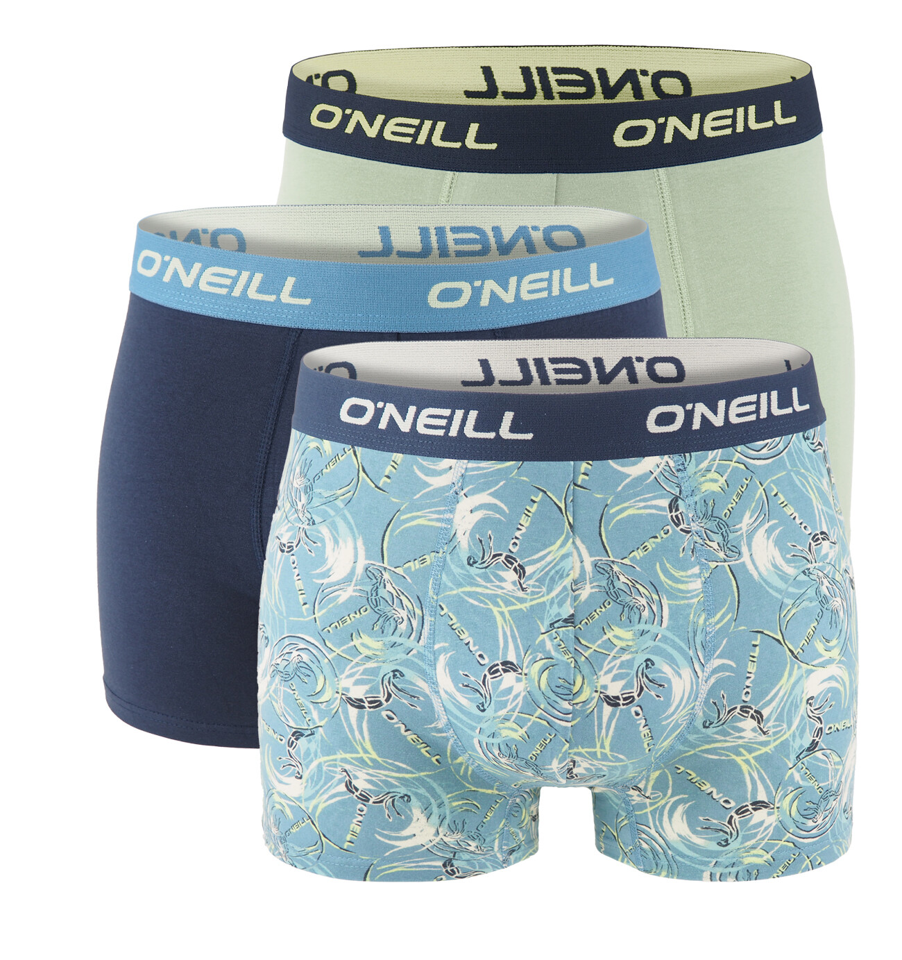 O'NEILL - boxerky 3PACK cotton stretch blue stone & outer space combo