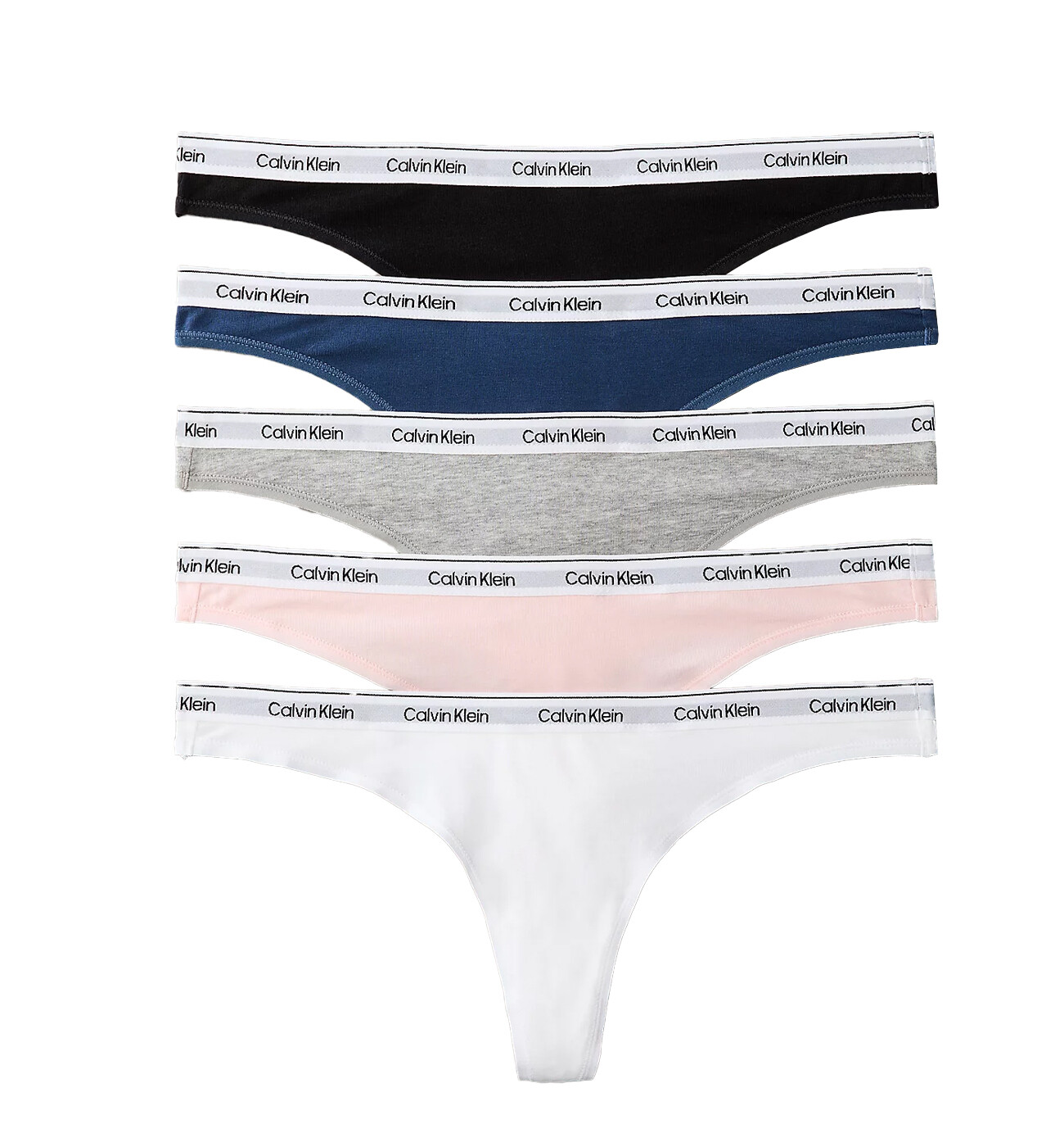 CALVIN KLEIN - tangá 5PACK Icon logo cotton stretch essentials shades - limitovaná edícia