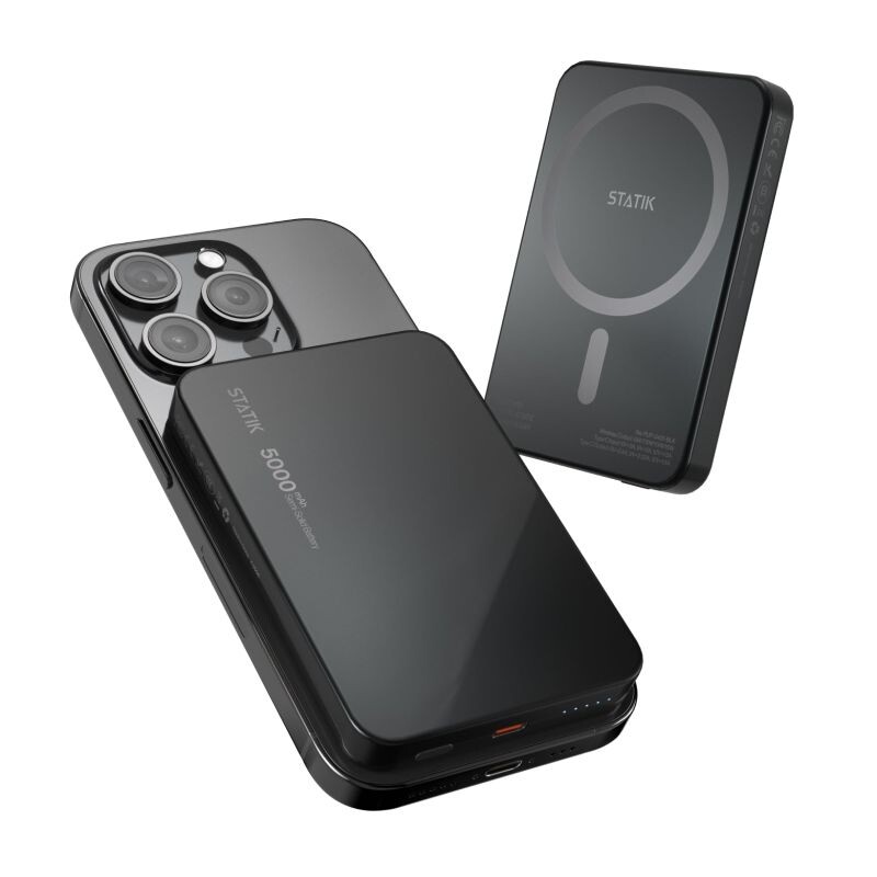 KeySmart Statik State Power Bank - magnetická s USB-C výstupom, 5000mAh, MagSafe PUP-0431-BLK