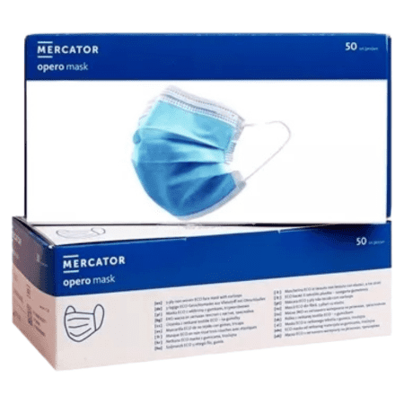 MERCATOR Rúško zdravotnícke modré nesterilné jednorazové typ IIR 50 ks
