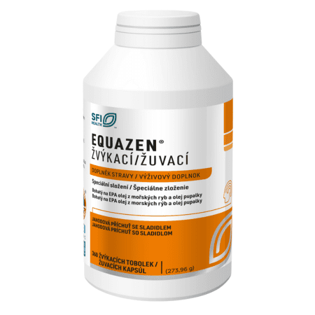 EQUAZEN Žuvacie kapsule s jahodovou príchuťou 360 kapsúl