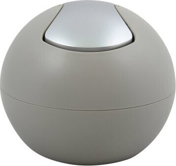 Spirella mini výklopný odpadkový kôš Bowl Matt, matný sivo-hnedý, plast, 1 l