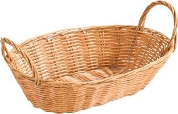 Kesper Pletený kôš na chlieb oválny s rukoväťou 29 × 18 cm, plastový
