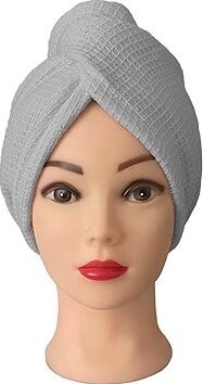 Kaptan Turban na vlasy vafle, světle šedý