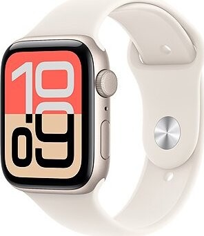 Apple Watch SE 3 44 mm Hviezdny biely hliník s hviezdno bielym športovým remienkom – S/M