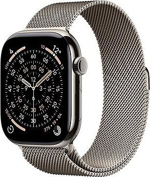 Apple Watch Series 11 Cellular 46 mm Prírodný titán s prírodným milánskym ťahom – M/L