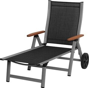 ROJAPLAST Ležadlo záhradné ASS COMFORT, strieborné/čierne
