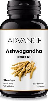ADVANCE Ashwagandha 90 kapsúl – extrakt z koreňa 10 : 1
